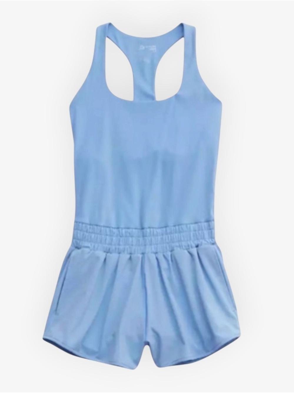 OFFLINE By Aerie Real Me Hot Stuff Athletic Romper Periwinkle Blue Size Medium